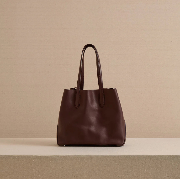 Minimalistische Leder‑Einkaufstasche
