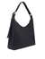 Große Hobo‑Schultertasche aus schwarzem Echtleder